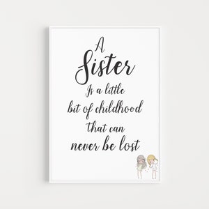 Sister Printable, Printable Wall Art, Quote Print, Sister Print, Sister Quote, Wall Art Prints, Printables, Wall Art, Gift for Sister, Quote