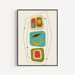 Mid Century Print, Retro Printable, Mid Century Modern, Printable Wall Art, Instant Download, Printable, Mid Century Art, Wall Art Print