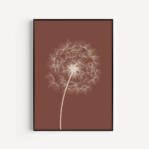 Dandelion Print, Dandelion, Wall Art Print, Printable Wall Art, Instant Download, Dandelion Wall Art, Printable, Minimalist Prints, Wall Art