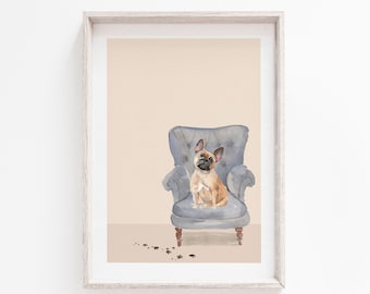 Französische Bulldogge Druck, Wandkunst, druckbare Wandkunst, französische Bulldogge, Druckbares, Hund Druck, Hund Wandkunst, Wand kunstdruck, minimalistisch