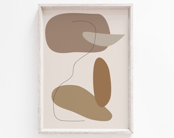 Abstract Print, Boho Wall Art, Neutral Print, Printable, Instant Download, Boho Print, Abstract Art, Minimalist Print, Boho Poster, Abstract