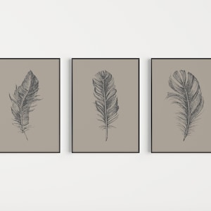 Feather Print, Printable, Set of Prints, Feather Wall Art, Wall Art Prints, Wall Art, Download Print, Feather Printable, Feather, Print Set