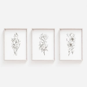 Set of Prints, Grey Prints, Botanical Wall Art, Botanical Printable, Grey, Botanical Print, Grey Printable, Wall Art Prints, Grey Wall Art