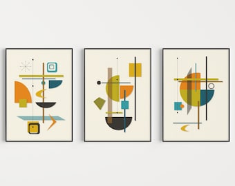Set of Prints, Mid Century Modern, Prints, Retro Prints, Mid Century Printable, Wall Art Print, Mid Century Wall Art, Mid Century Prints