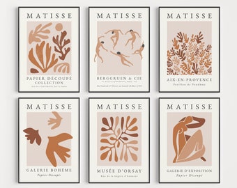 Matisse Prints, Set of Prints, Orange Print, Wall Art Print, Orange Printable, Matisse Print Set, Printable Set, Printable, Instant Download