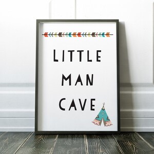 Nursery Wall Art, Little Man Cave, Nursery Printables, Boys Nursery ...