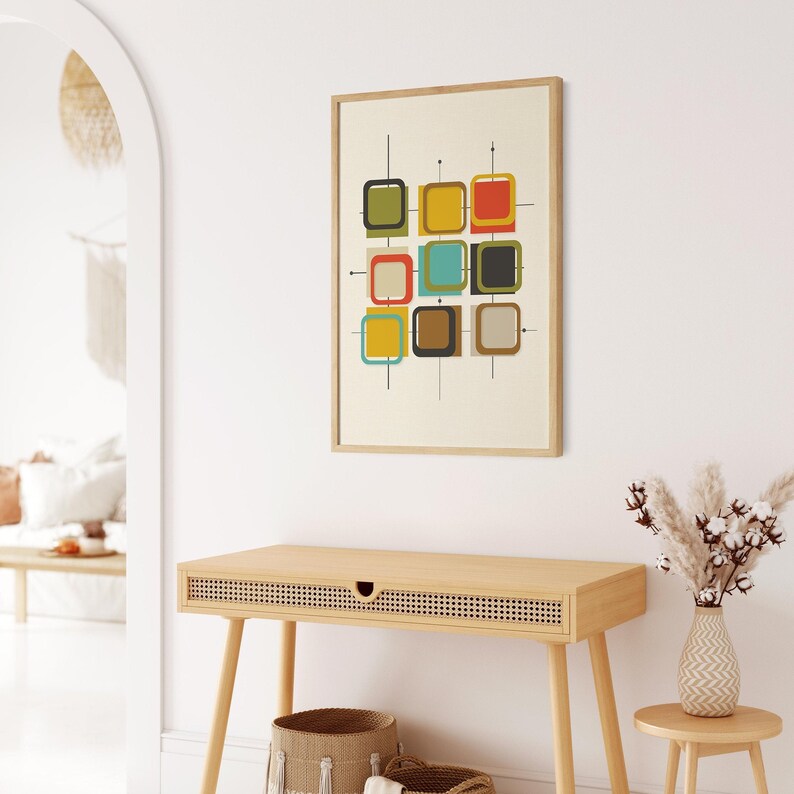 Mid Century Print, Printable Wall Art, Mid Century Modern, Retro, Printable Art, Instant Download, Printable, Mid Century, Wall Art Print image 3