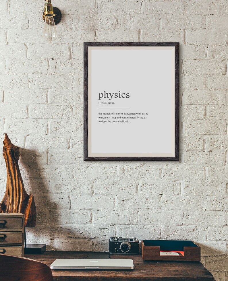 Printable Art Physics Definition Print Physics Wall Art Etsy UK