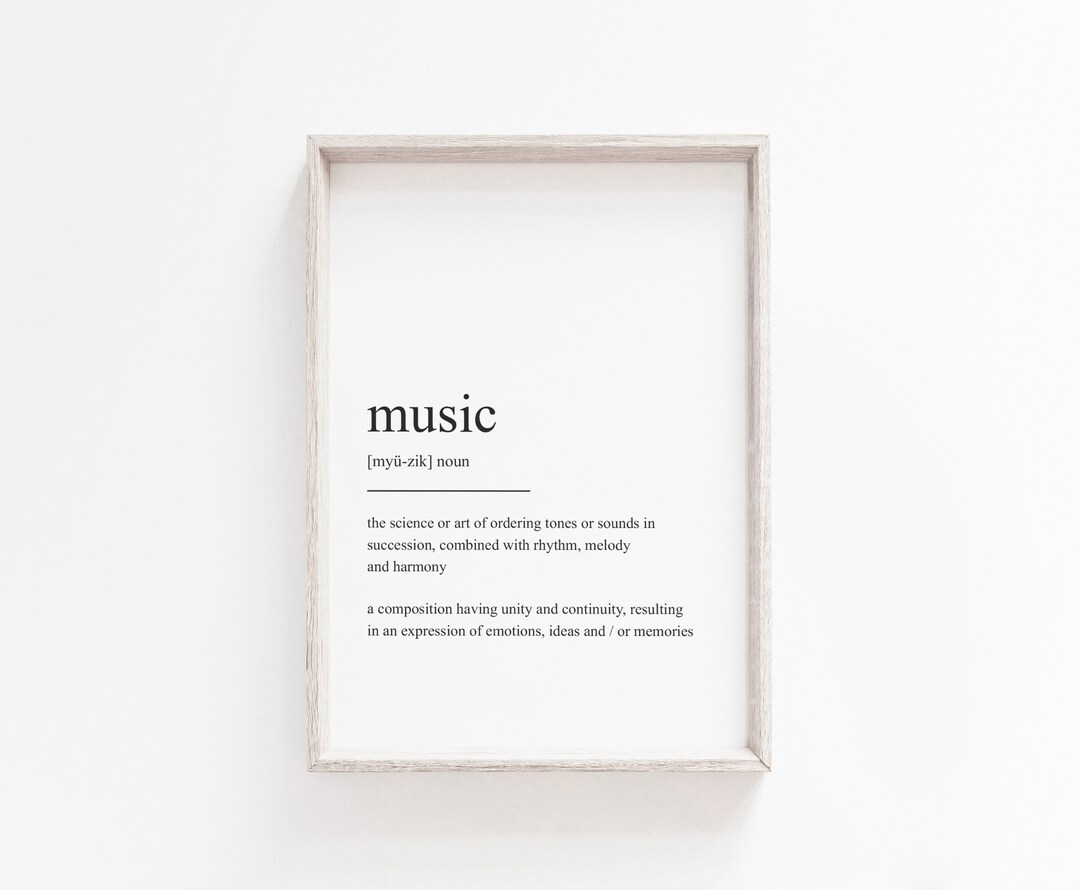 Printable Wall Art, Music Definition Print, Wall Art Prints, Instant
