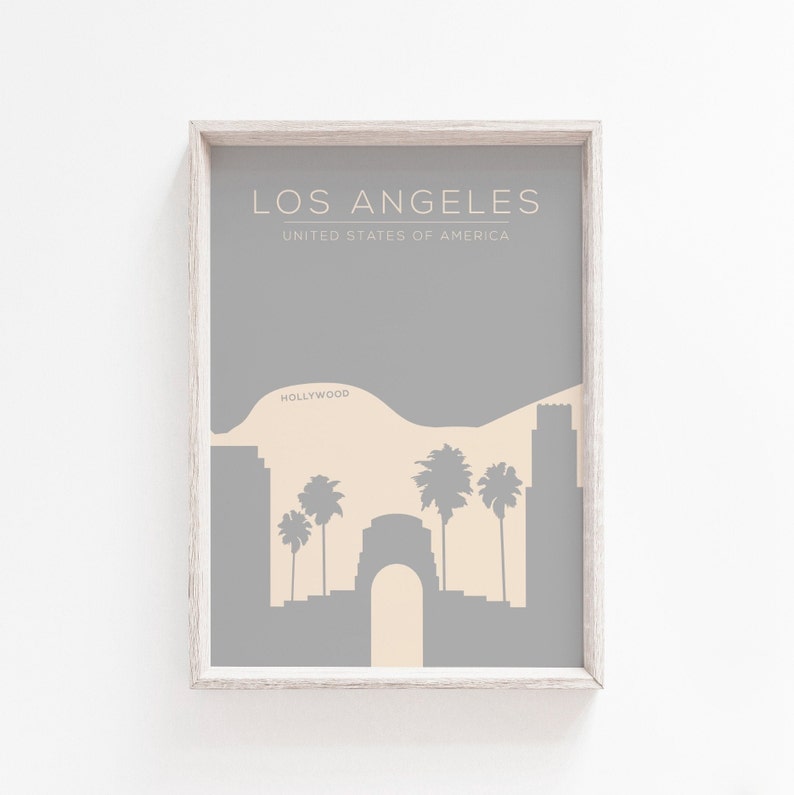 Printable Wall Art Wall Art Los Angeles Print Los Angeles Etsy