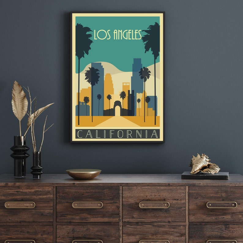 Printable Wall Art Los Angeles Poster Los Angeles Print Los Etsy
