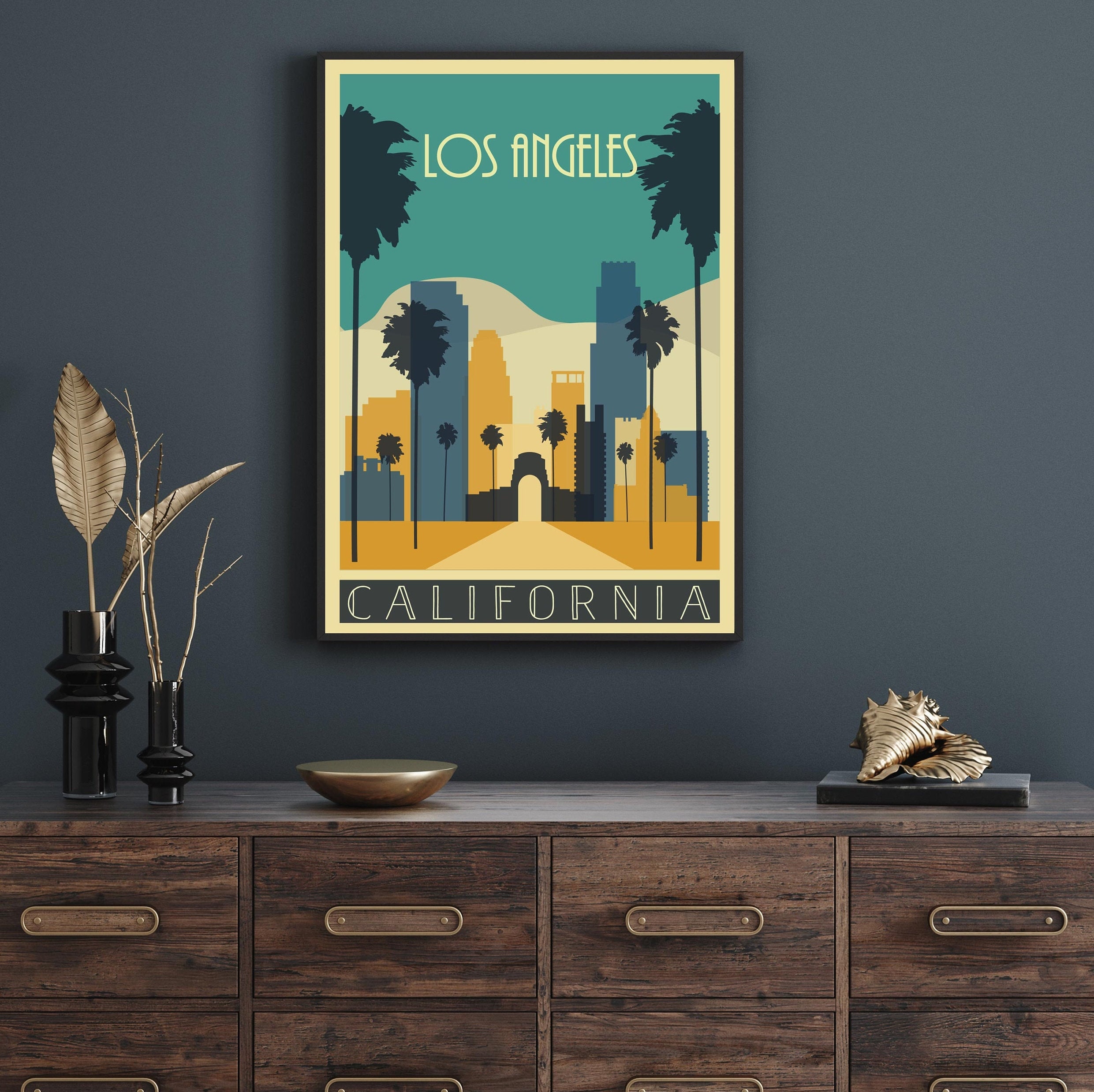 Printable Wall Art Los Angeles Poster Los Angeles Print Los - Etsy