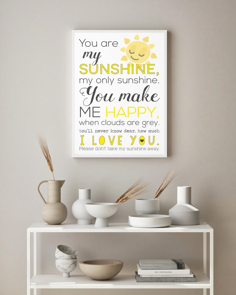 Printable Quote Wall Art Quote Prints You Are My Sunshine - Etsy