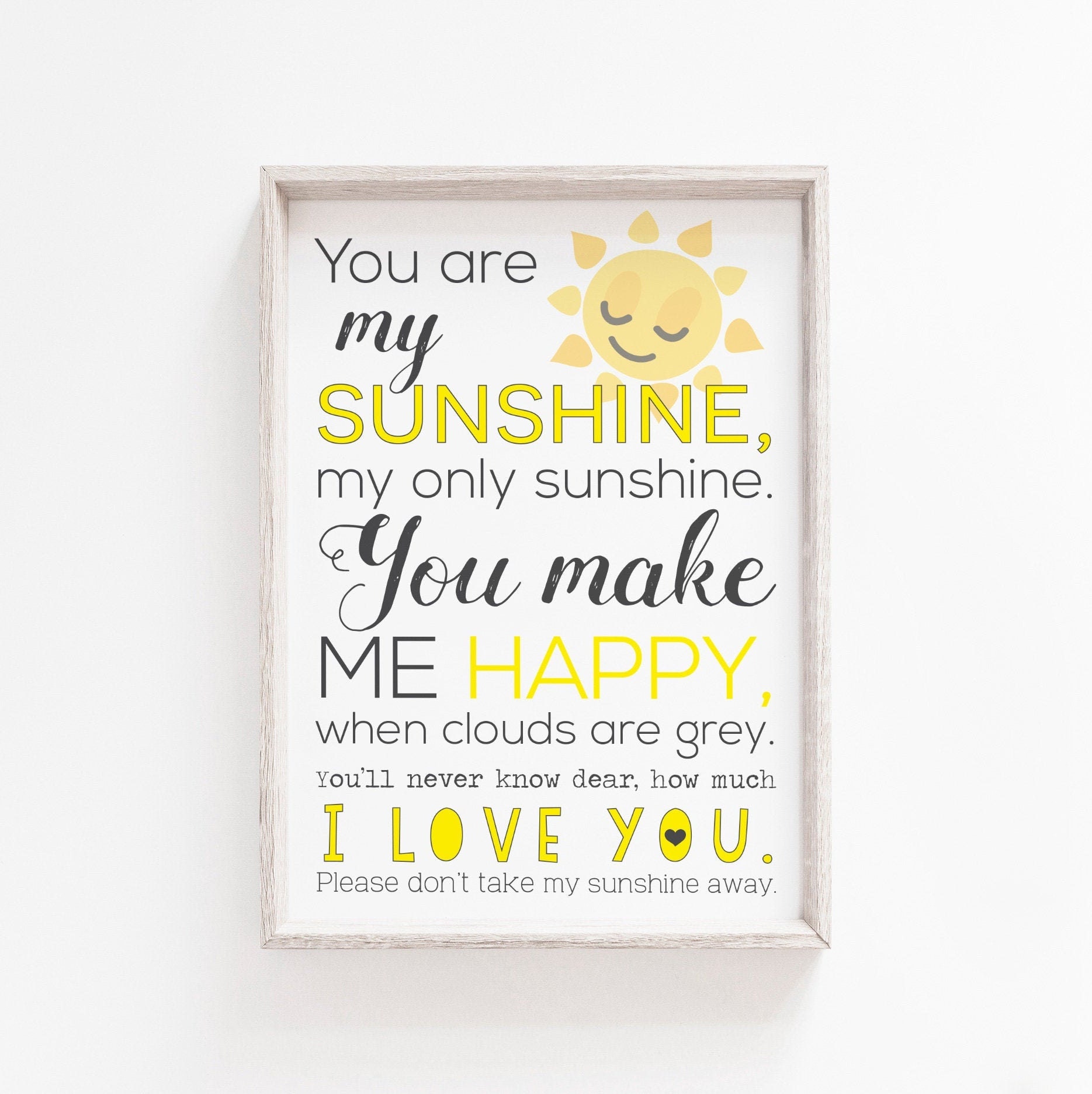 Printable Quote Wall Art Quote Prints You Are My Sunshine - Etsy
