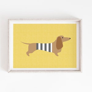 Sausage Dog, Printable Wall Art, Dachshund Gift, Art Print, Wall Art Print, Dachshund, Sausage Dog Print, Download, Dachshund Print, Art