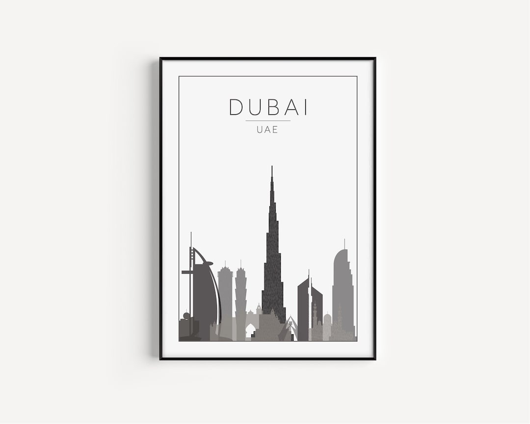 Dubai Wall Art, Art Print, Dubai Print, Dubai Poster, Dubai, Travel