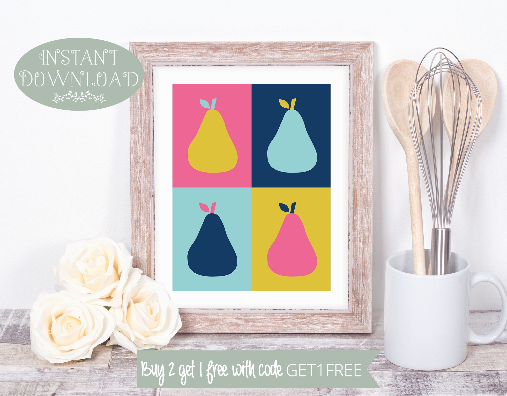 Arte imprimible cocina imprimible arte de la pared de la | Etsy