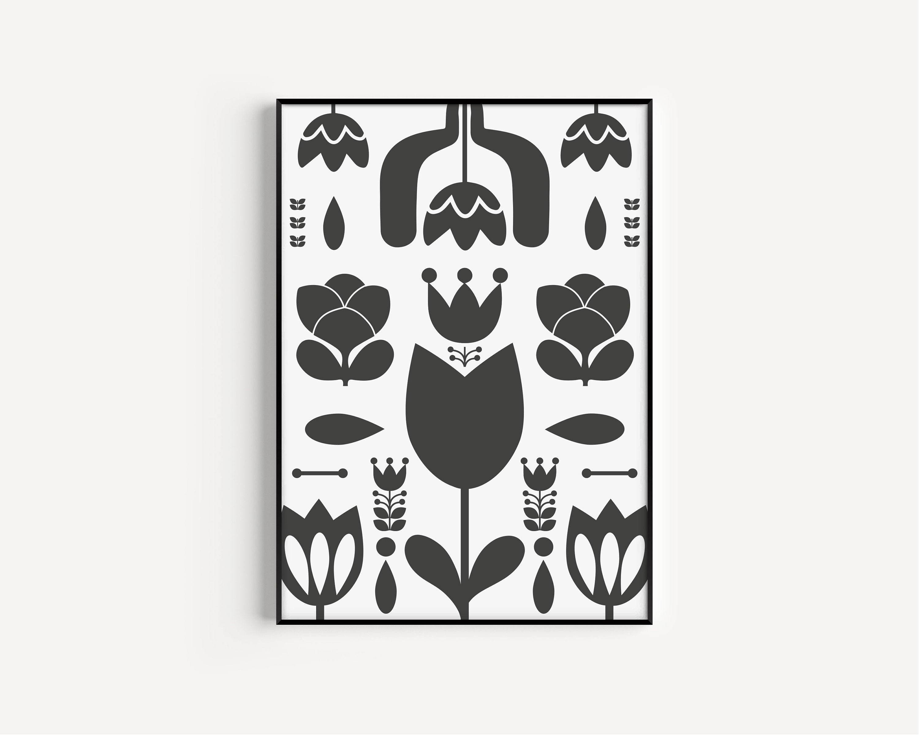 Printable Wall Art Wall Art Prints Scandinavian Print Black - Etsy