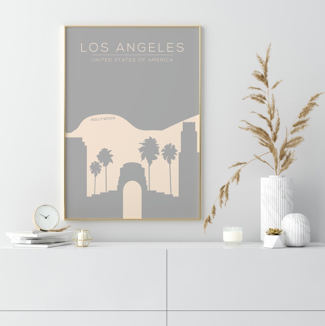 Printable Wall Art Wall Art Los Angeles Print Los Angeles Etsy