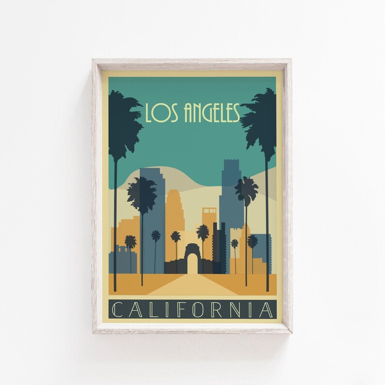 Printable Wall Art Los Angeles Poster Los Angeles Print Los Etsy