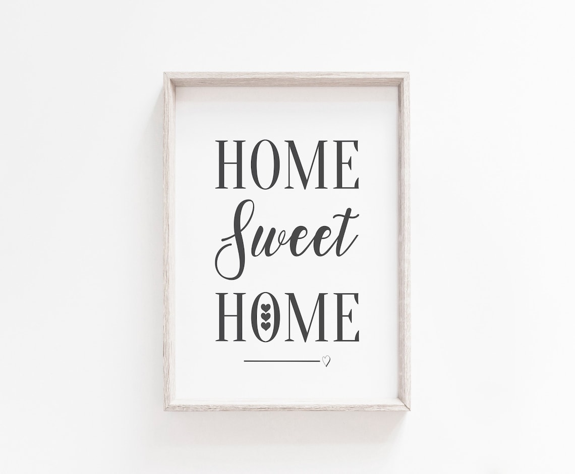 Home Sweet Home Print Printable Wall Art Home Print Wall - Etsy