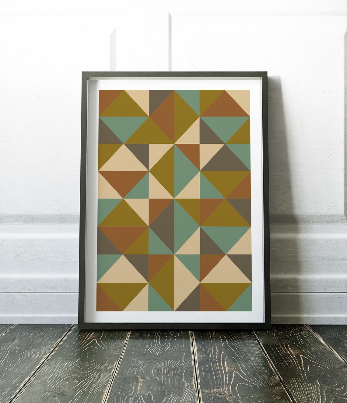 Geometric Print Green Wall Art Wall Art Print Instant | Etsy
