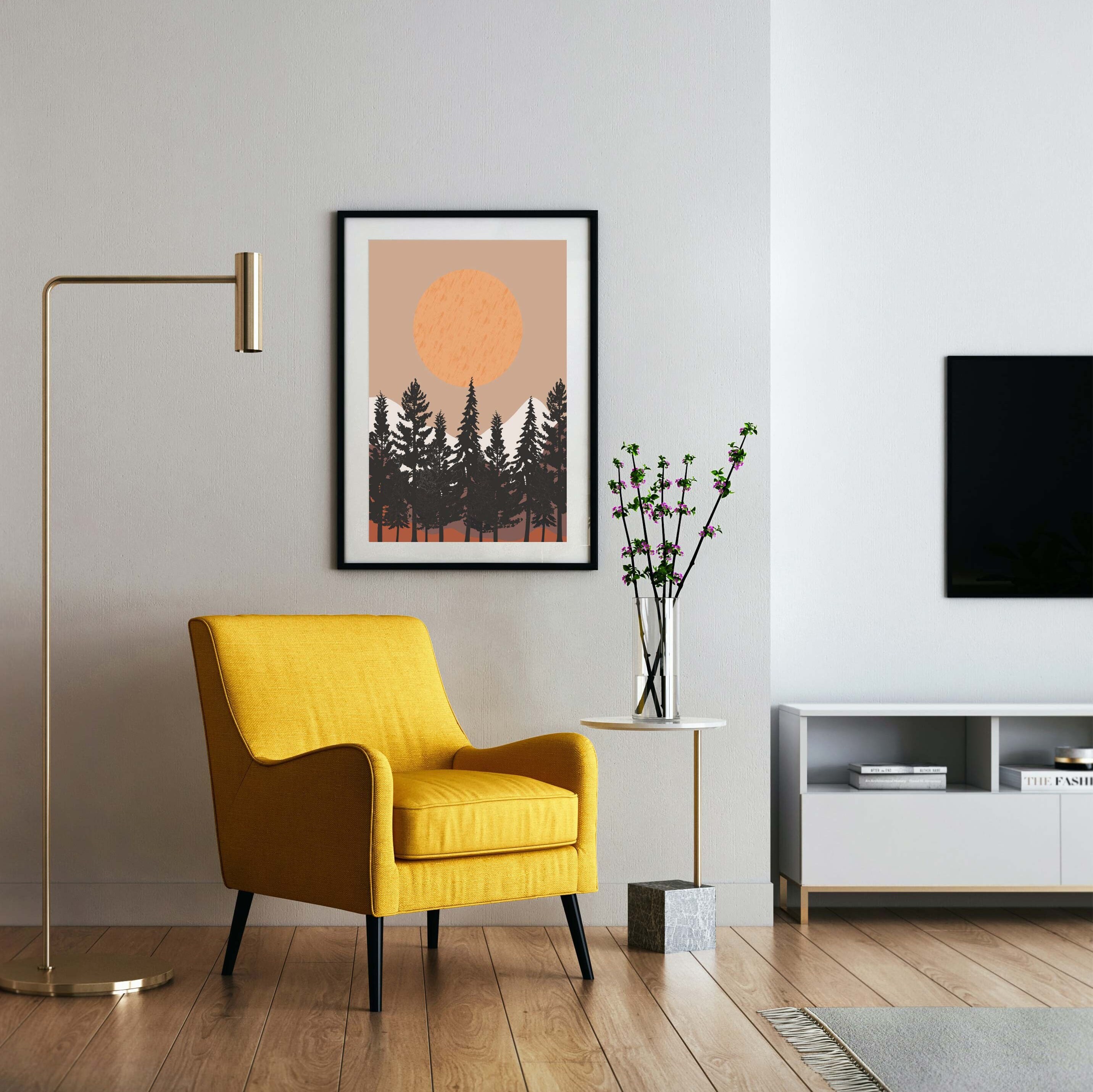 Tree Print, Tree Wall Art, Tree Printable, Printable Wall Art ...