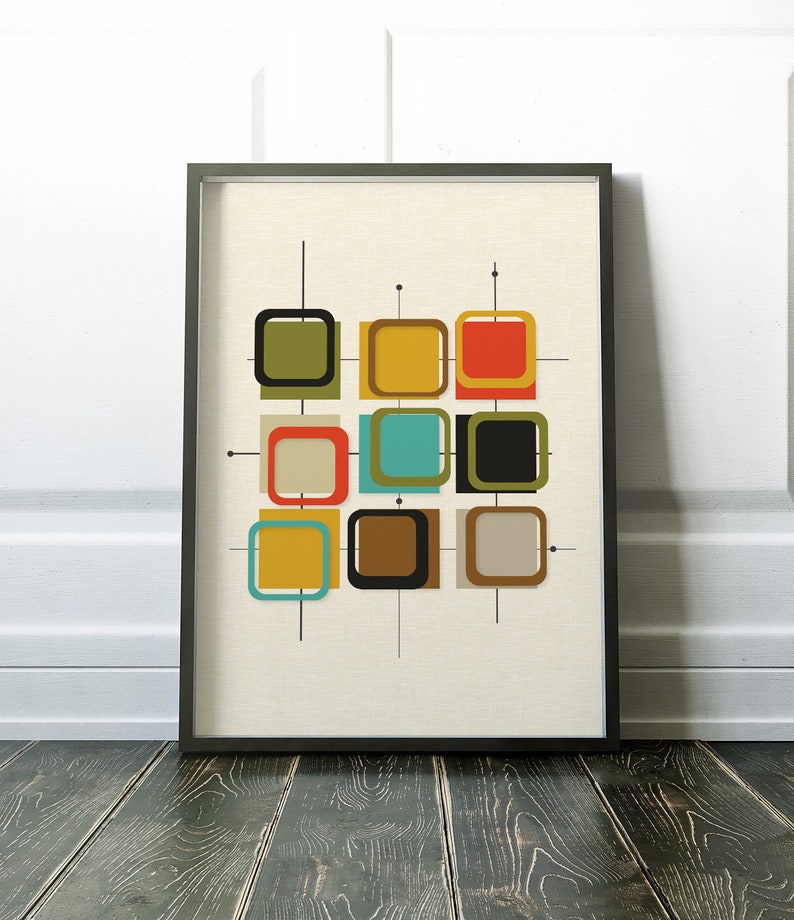 Mid Century Print Printable Wall Art Mid Century Modern Etsy