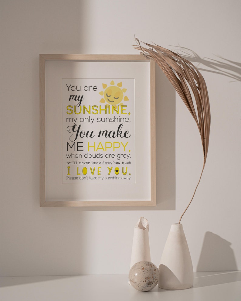 Printable Quote Wall Art Quote Prints You Are My Sunshine - Etsy