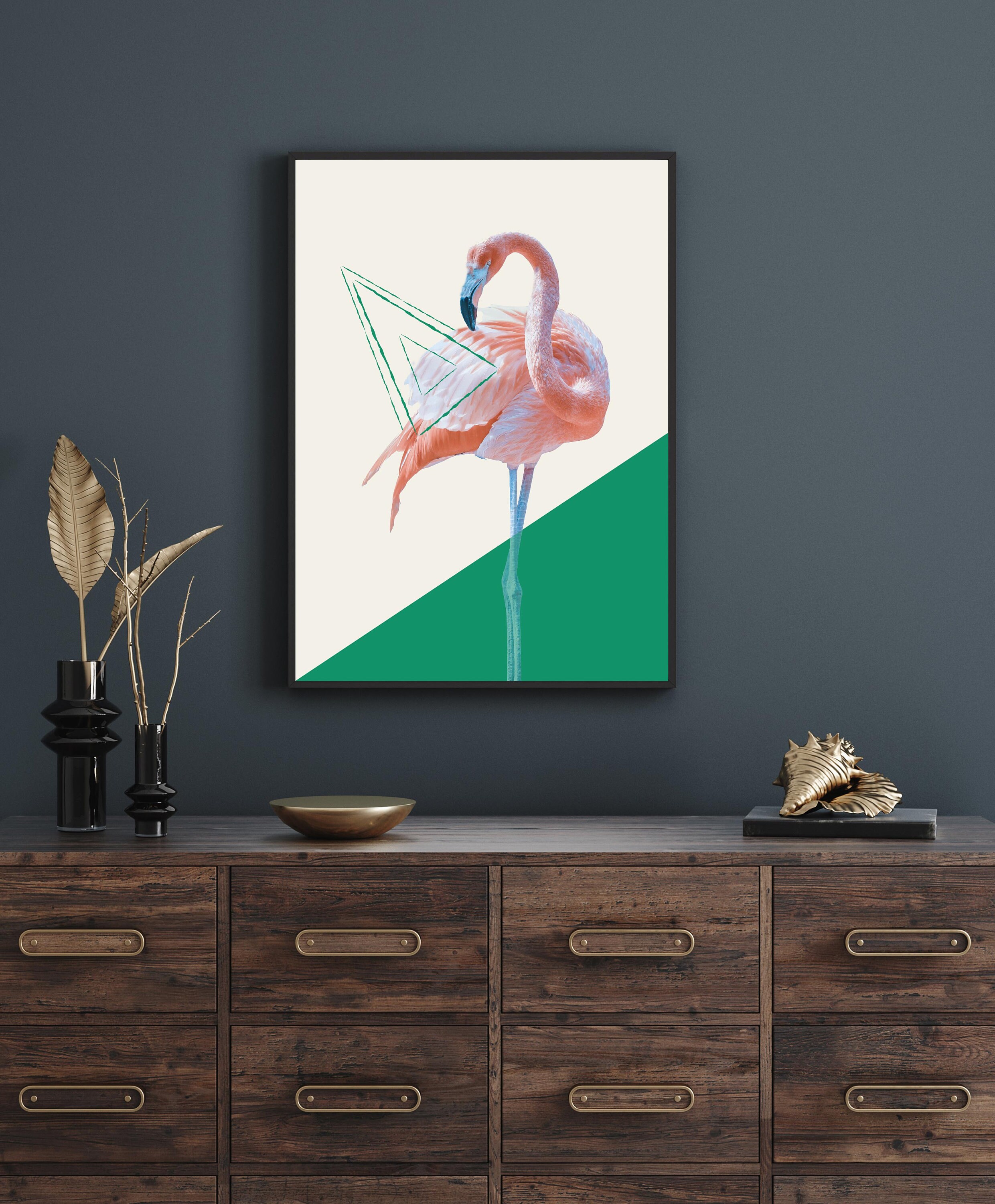 Flamingo Printable Flamingo Print Wall Art Flamingo Wall | Etsy