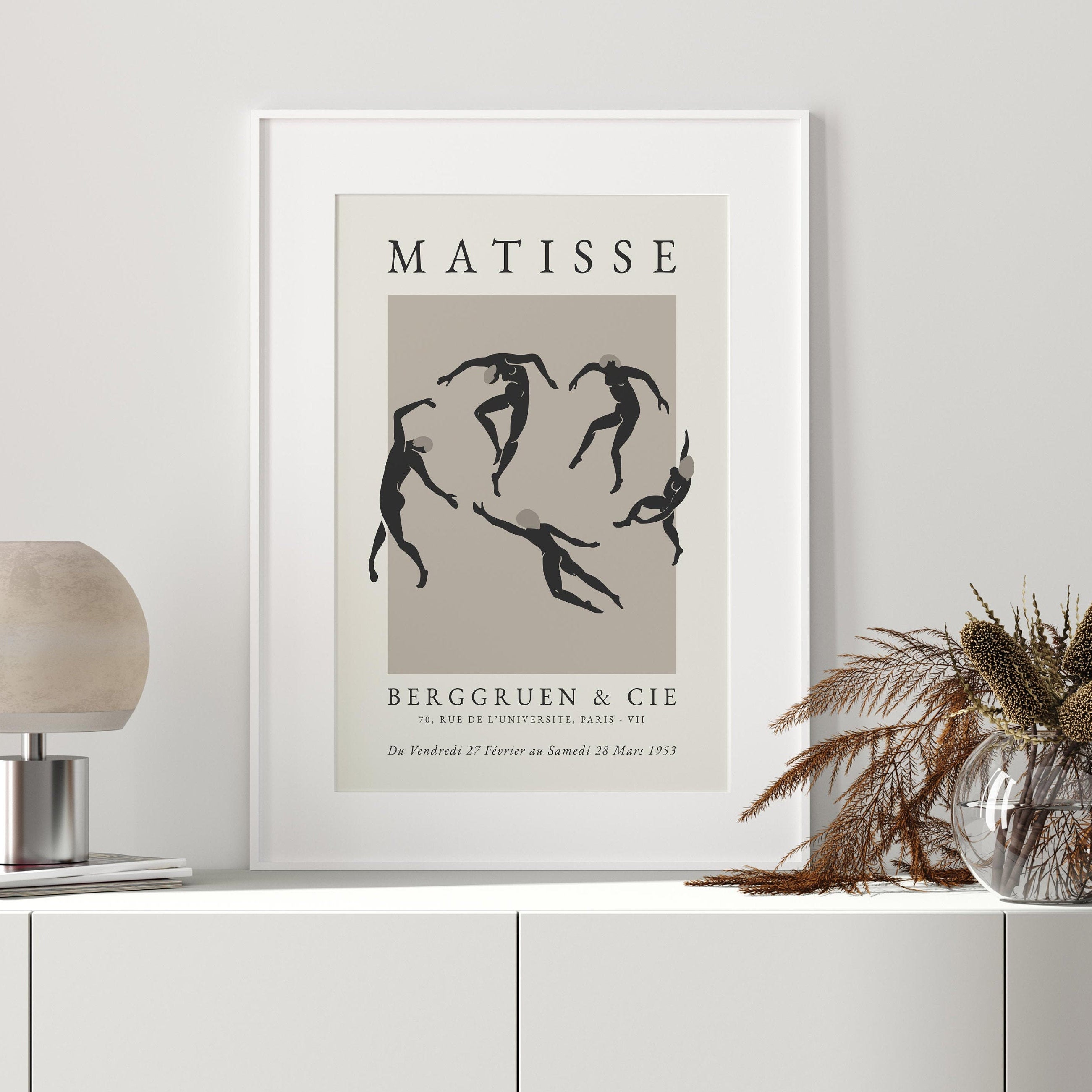 Set of Prints Wall Art Prints Black and Beige Matisse Print -  Portugal