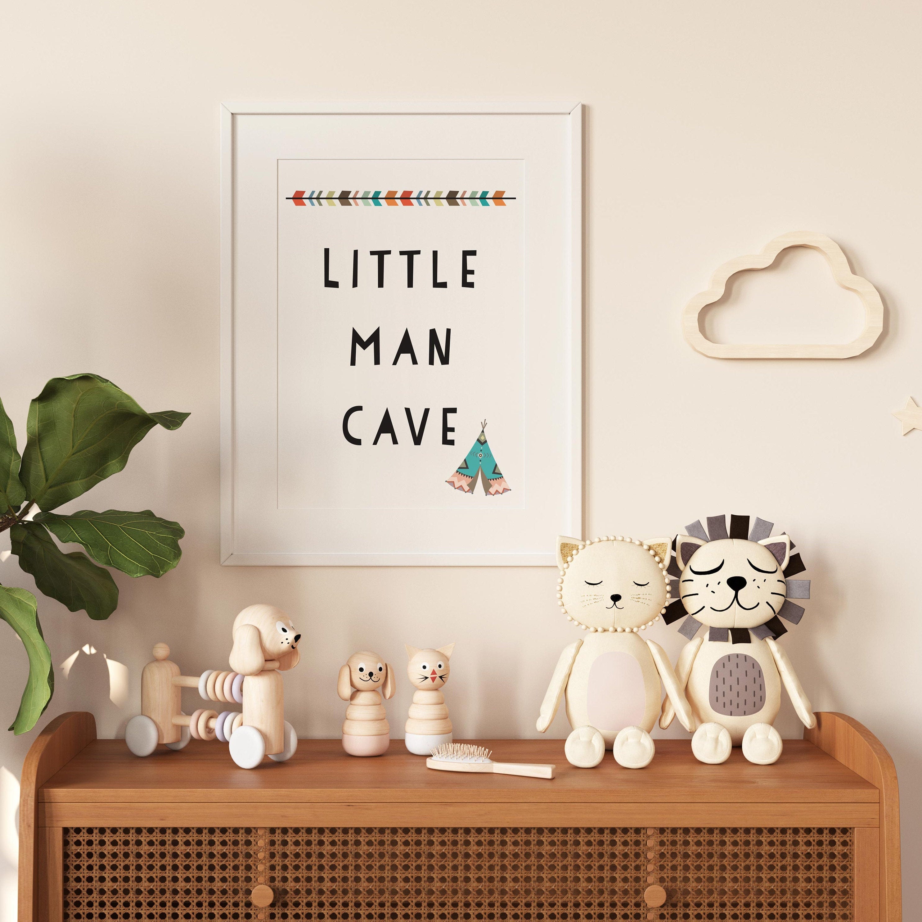 Kinderzimmer Wandbild Kleiner Mann Höhle Kinderzimmer | Etsy