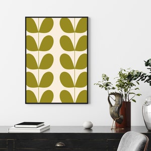 Green Print, Mid Century Modern, Printable Art, Mid Century Print, Green Wall Art, Retro Print, Printables, Mid Century, Green Art Prints image 3