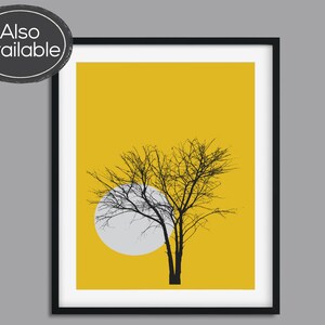 Tree Print, Printable Wall Art, Printable, Wall Art Print, Orange ...