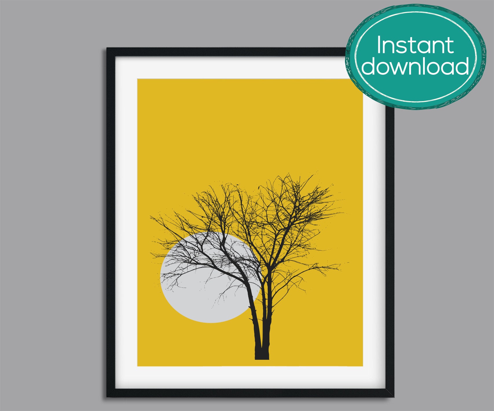 Printable Wall Art Print Tree Wall Art Tree Print | Etsy