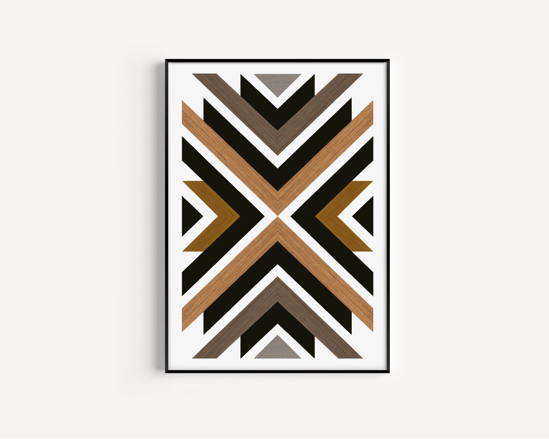Aztec Wall Art, Aztec Wood Art, Southwestern Print, Wall Art Print, Aztec, Southwestern Wall Art