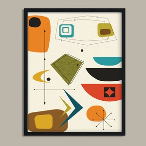 Mid Century Modern, Printable Wall Art, Mid Century Print, Printable ...