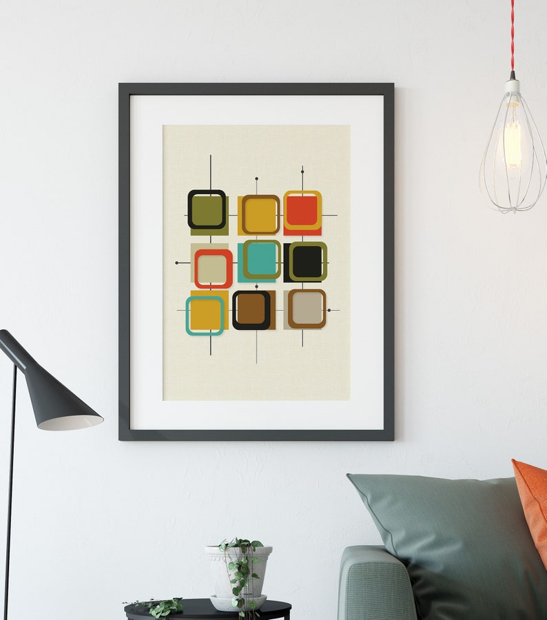 Mid Century Print, Printable Wall Art, Mid Century Modern, Retro, Printable Art, Instant Download, Printable, Mid Century, Wall Art Print image 4