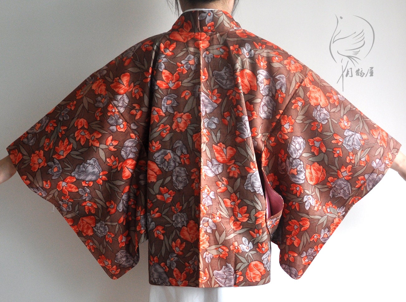 Japanese Vintage Haori Authentic Floral 