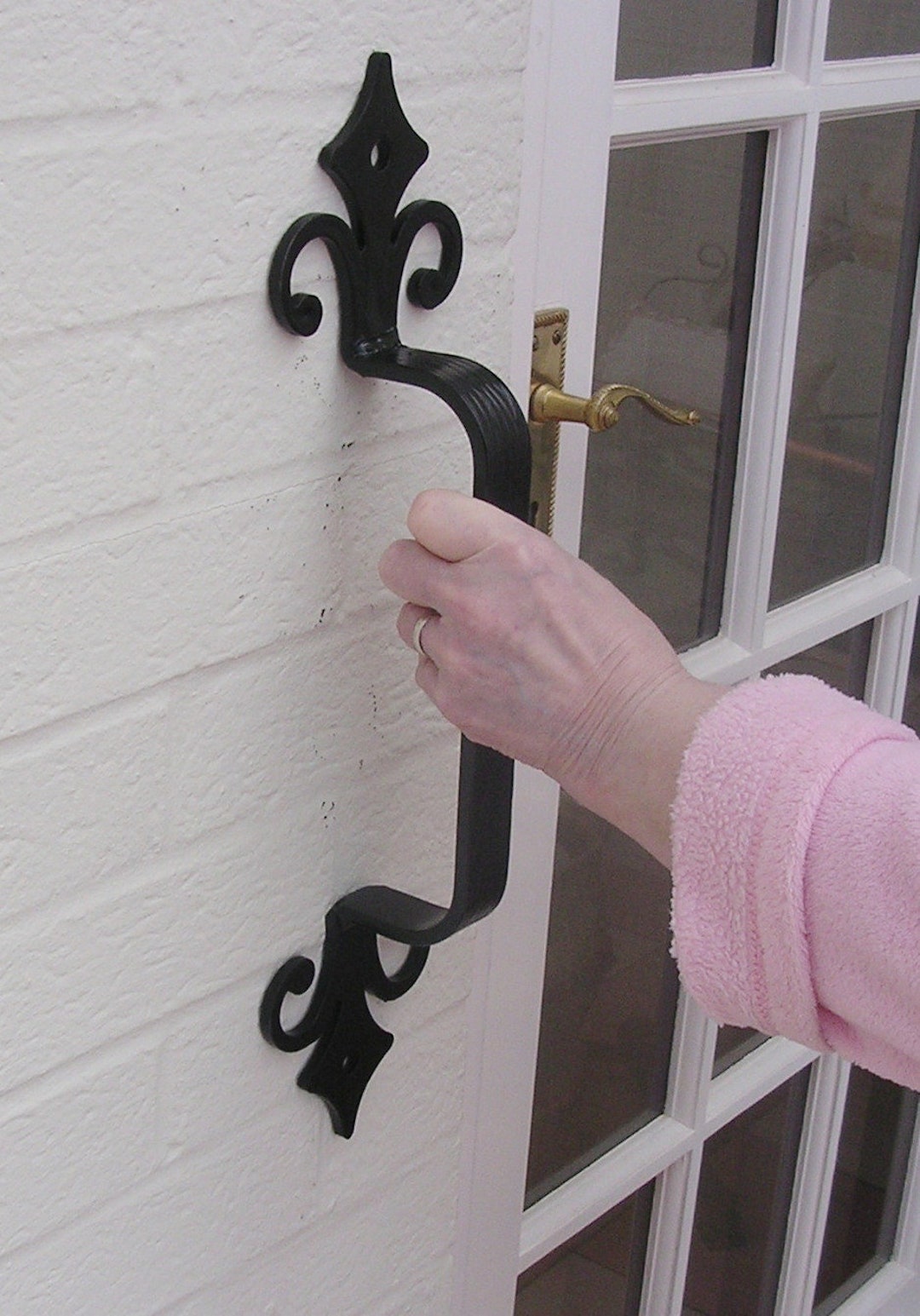 Wrought Iron Grab Rail / Door Handle - Etsy UK