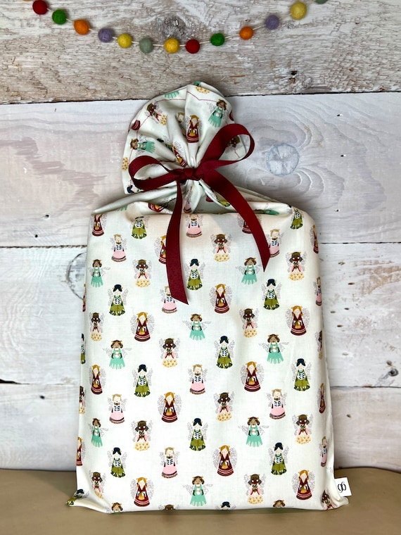 Reusable Fabric Gift Bag -- Little Angels