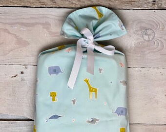 Reusable Fabric Gift Bag -- Sweet Little Animals