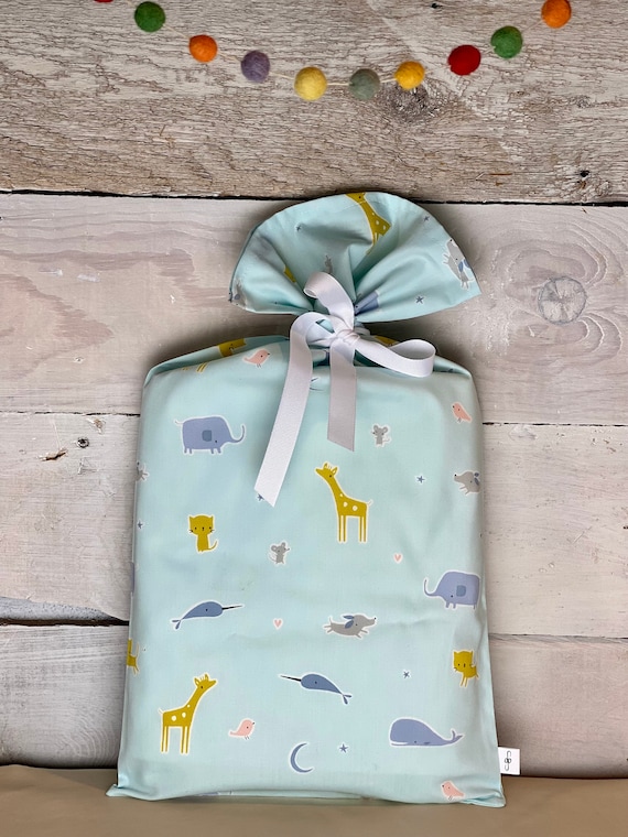 Reusable Fabric Gift Bag -- Sweet Little Animals