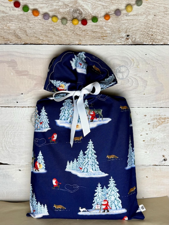 Reusable Fabric Gift Bag -- Tomten & Friends