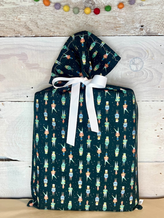 Reusable Fabric Gift Bag -- Nutcracker Row