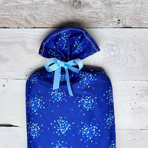 Reusable Fabric Gift Bag -- Star of David Sparkles