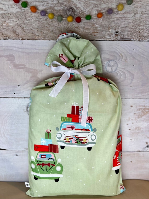 Reusable Fabric Gift Bag -- Holiday Shopping