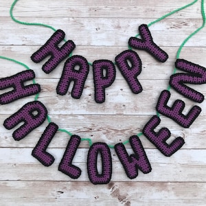 PDF Happy Halloween crochet bunting US/UK