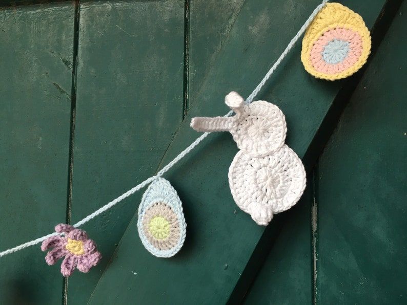 PDF crochet Easter spring bunting pattern US/UK image 4