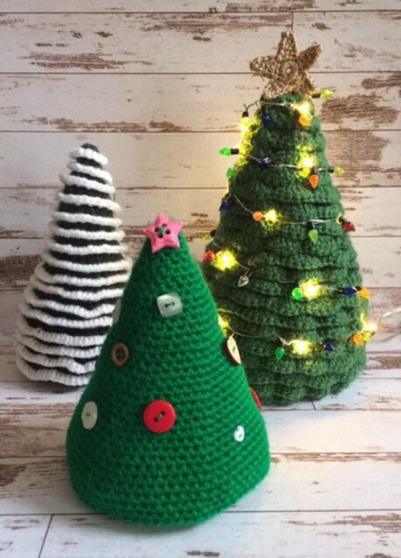 Crochet PDF pattern 3 Christmas Trees image 0